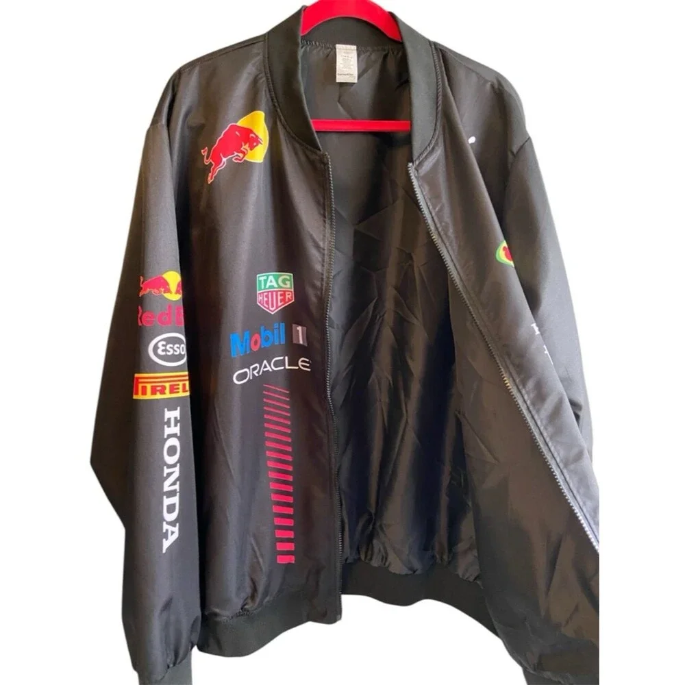 Puma Red Bull Formula One Black Bomber Jacket Size 2XL NWOT